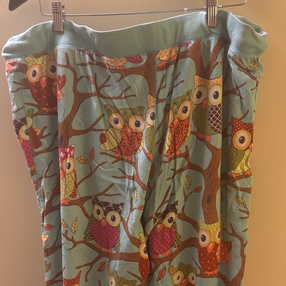 Nick & Nora Owl Pajama Set - Light Blue and Green - XXL - Picture 9 of 11